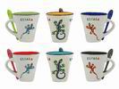 6 Coffee Mugs with a Teaspoon. Spanish Salamander Model By Olé Mosaic 14.880€ #5057937613